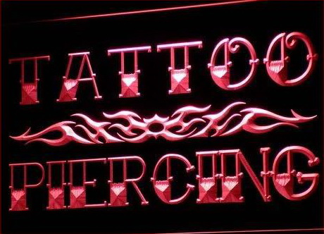 Tattoo Piercing Miami Ink Shop Neon Light Sign